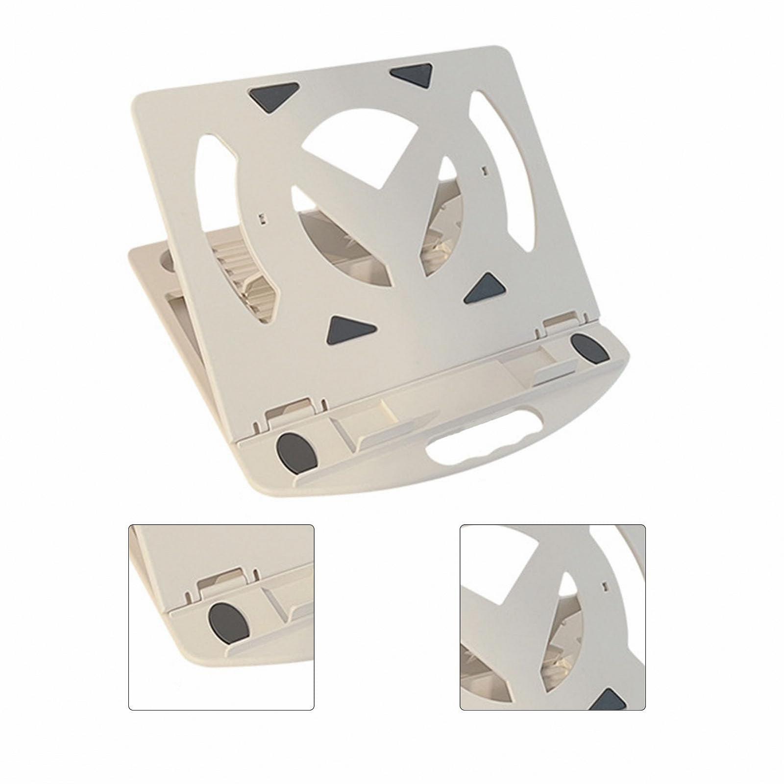 Подставка для ноутбука, регулируемая настольная подставка для книг складная подъемная портативная подставка для охлаждения ноутбука белая Y-типа с держателем для мобильного телефона, фото №9