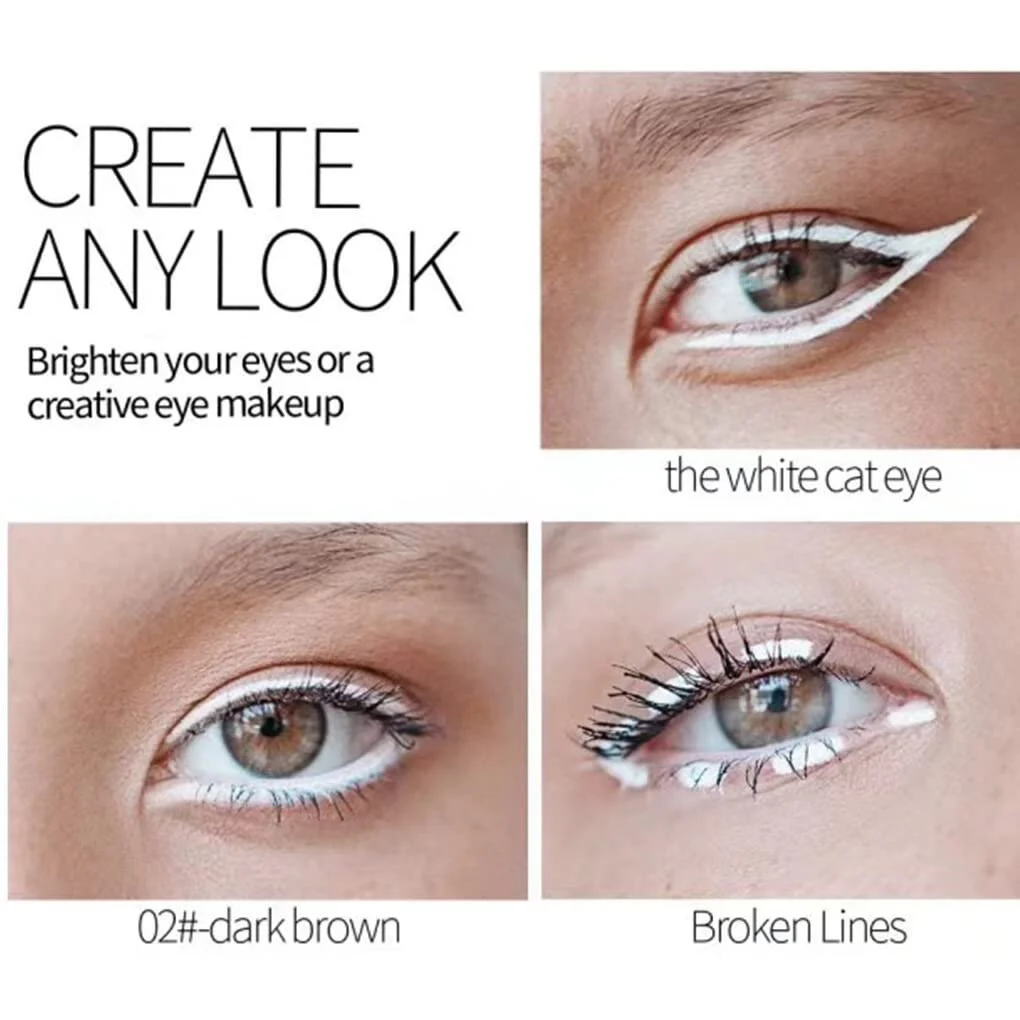 Карандаш для глаз dijiusidy Белый Водостойкий, фото №5