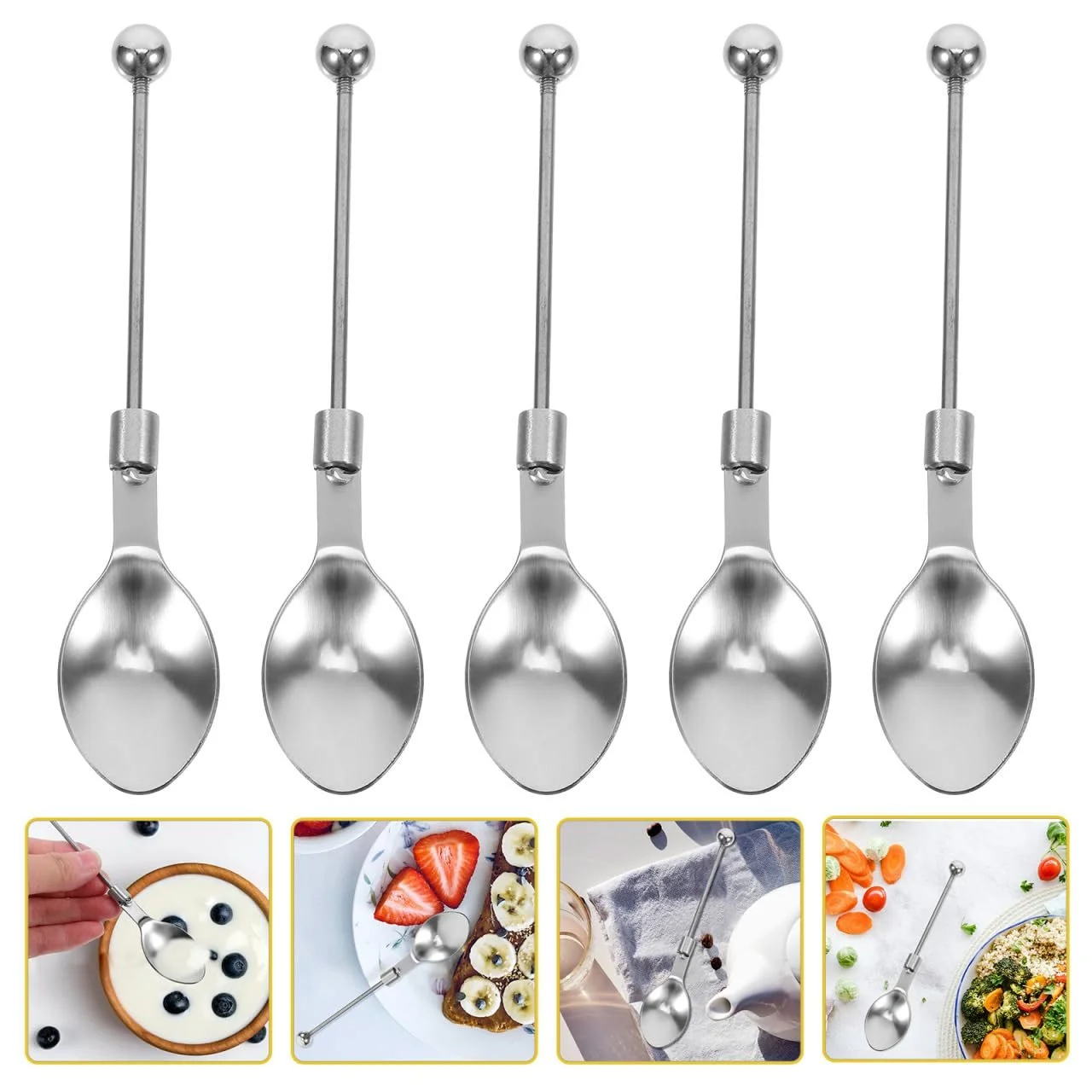 Ложка для розмішування VICASKY, набір з 5 штук, фото №8