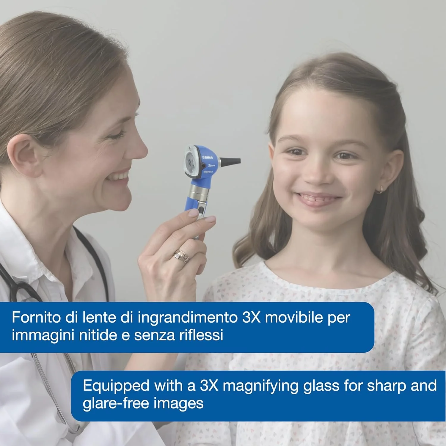 Отоскоп GIMA F.O.SIGMA 2.5V Синій, фото №5 Отоскоп GIMA F.O.SIGMA 2.5V Синій, фото №5