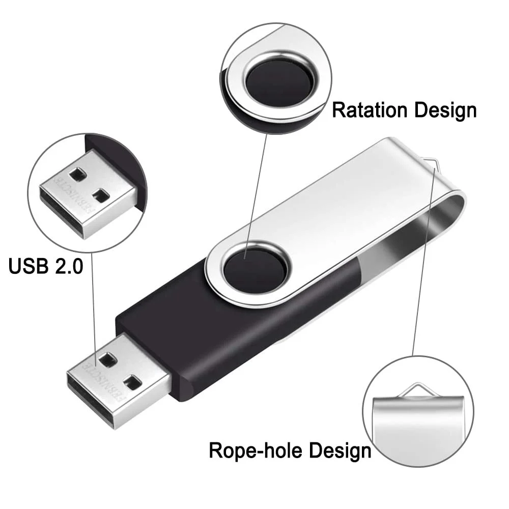 Набір USB-флеш-накопичувачів FEBNISCTE Foldable 2 GB USB 2.0 10 штук Black, фото №4 Набір USB-флеш-накопичувачів FEBNISCTE Foldable 2 GB USB 2.0 10 штук Black, фото №4