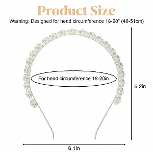 Обруч для волос Женский Жемчужный synthetic.ua - Фото 1