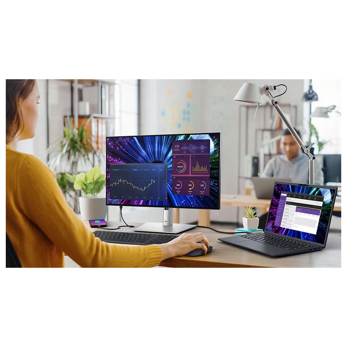 Монітор DELL 23.8" U2424HE HDMI DP USB-C RJ-45, Audio IPS 120Hz sRGB 100 Pivot, фото №10 Монітор DELL 23.8" U2424HE HDMI DP USB-C RJ-45, Audio IPS 120Hz sRGB 100 Pivot, фото №10