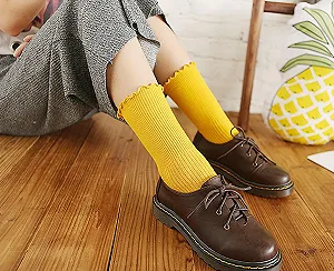 Женские носки с рюшами (6 пар) synthetic.ua - Фото 1