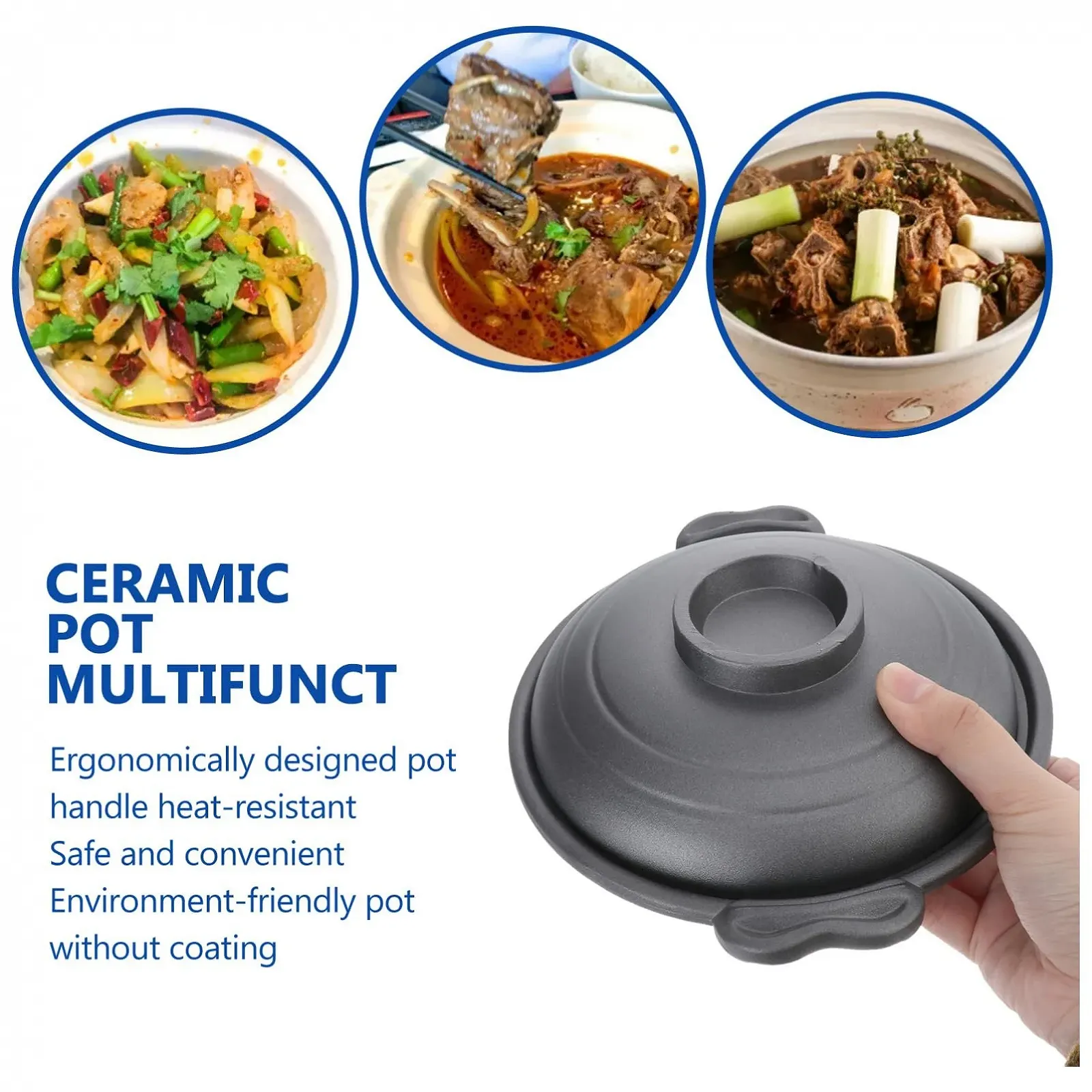 Кастрюля VALICLUD керамическая с антипригарным покрытием 18 см, фото №5