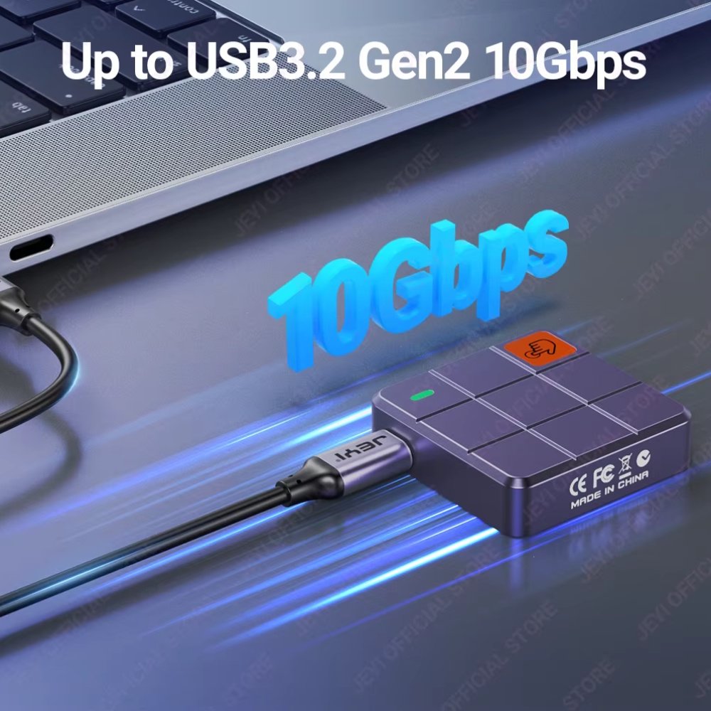 Зовнішній адаптер Jeyi 2230Pro 10Gbps M.2 NVMe SSD to USB з сенсором, фото №4