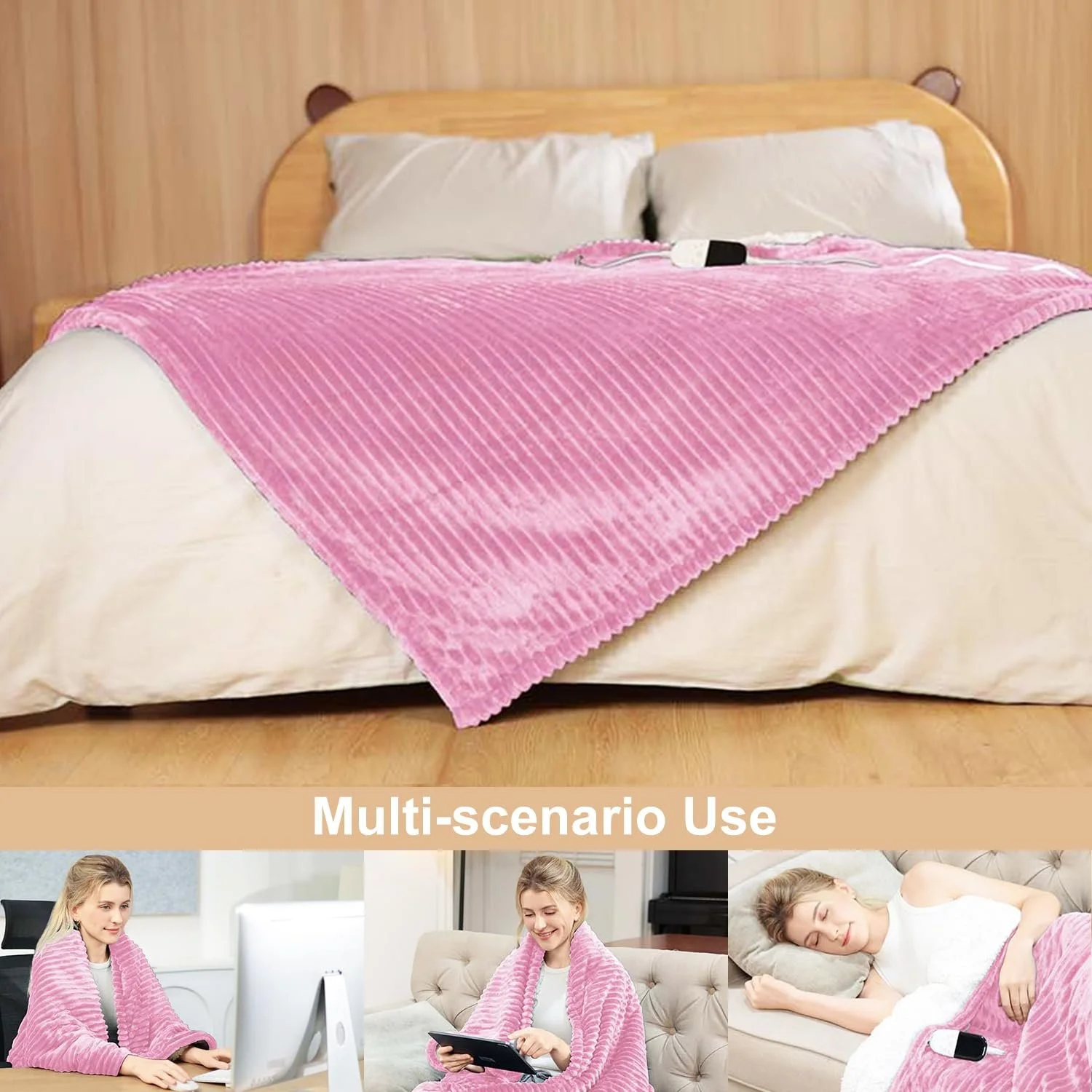 Электропростынь ULTRALENT 180 x 135 см Розовый, фото №8 Электропростынь ULTRALENT 180 x 135 см Розовый, фото №8