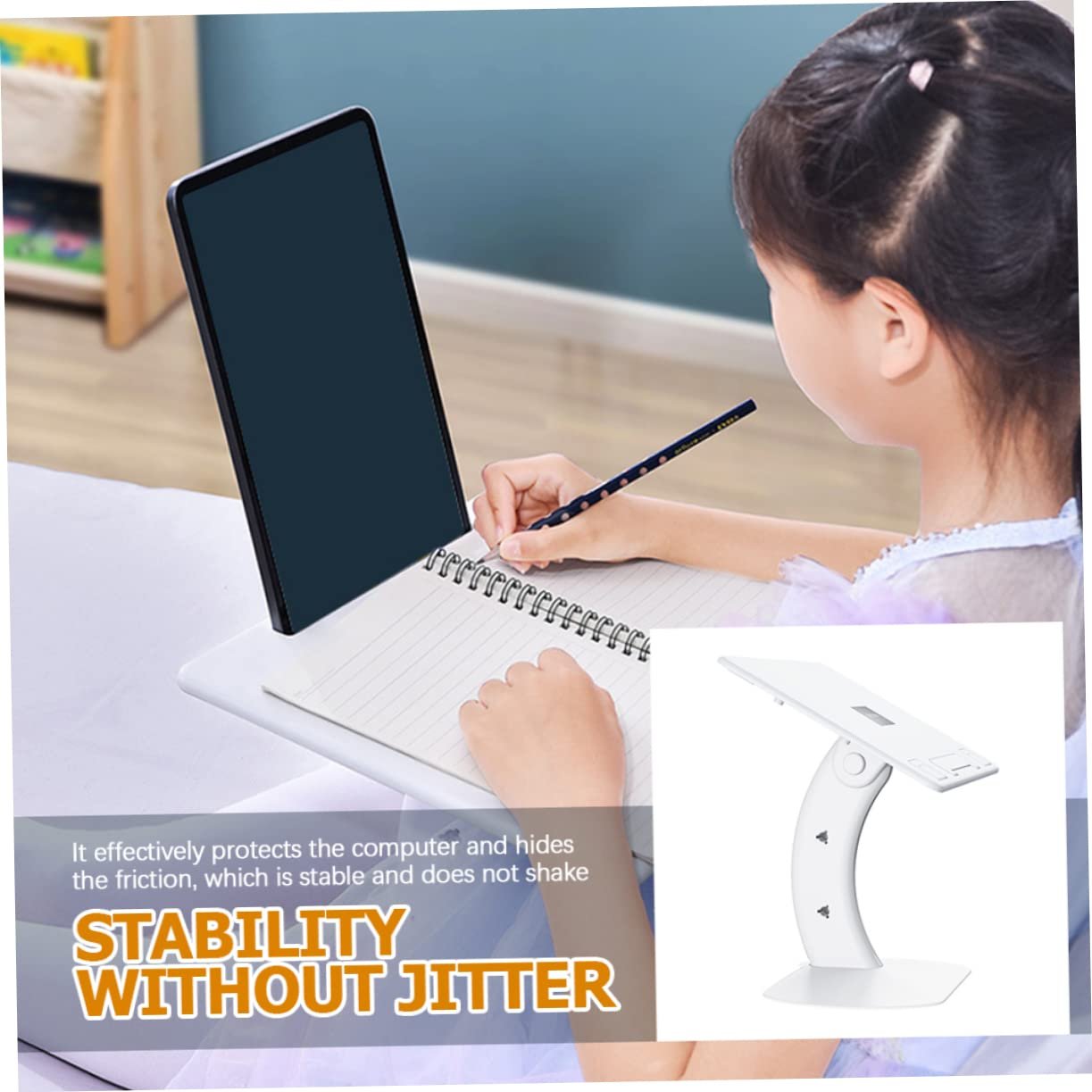 Підставка для ноутбука Регульована Ергономічна Складана Стабільна для навчання та читання Сумісна з усіма ноутбуками, фото №7