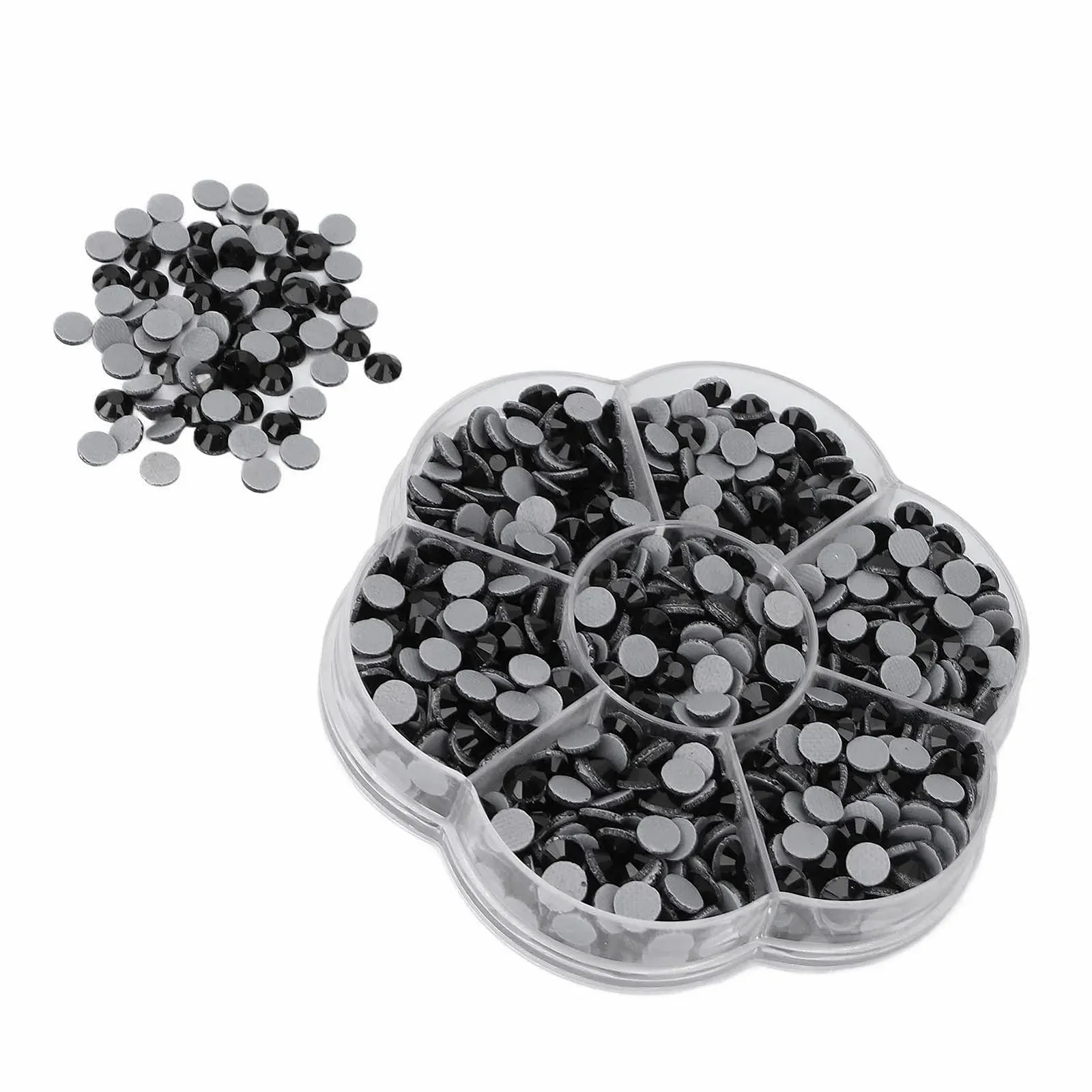 Стрази Прозорі Emoshayoga JM201 Чорний, 1000 шт, фото №2