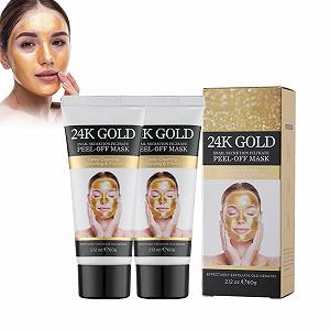 Маска-пленка для лица 24k Gold Snail Secretion, набор 2 шт, антивозрастная, для глубокого очищения, сужения пор и уменьшения морщин, для сияющей кожи, подходит для всех типов кожи - Фото 1