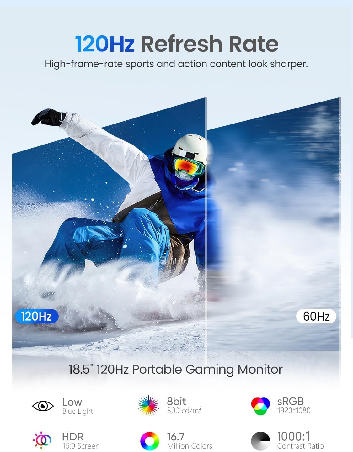 Монітор портативний сенсорний 18.5" UPERFECT Full HD IPS 120 Гц, фото №5