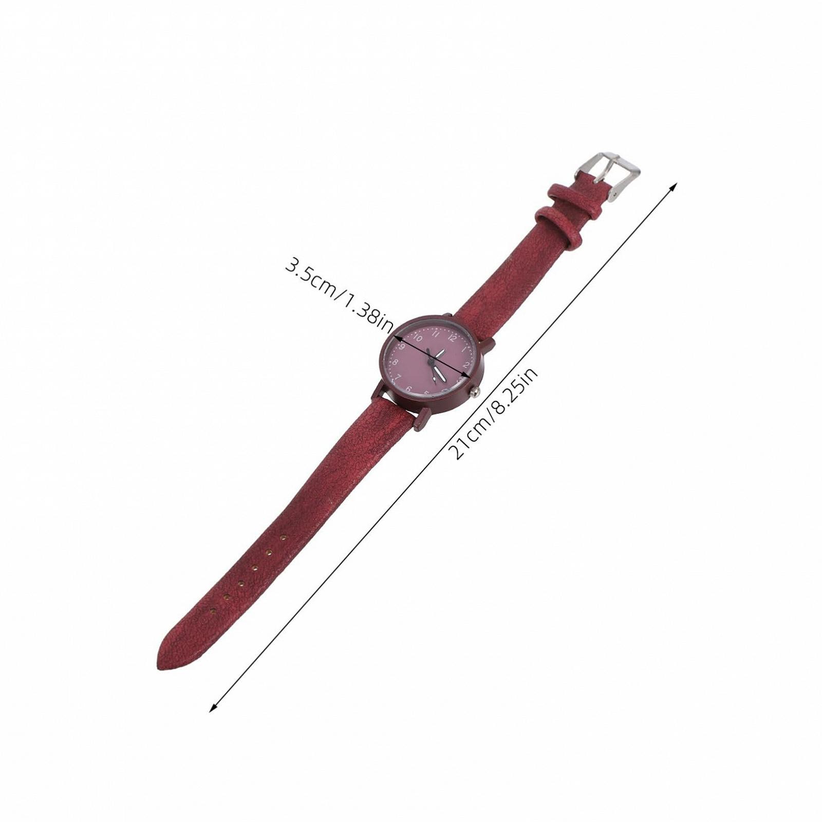 Женские наручные часы Healvian Modern, красные кварцевые часы для студенток и женщин, простые часы для подарка на день рождения с точным отображением времени, фото №2 Женские наручные часы Healvian Modern, красные кварцевые часы для студенток и женщин, простые часы для подарка на день рождения с точным отображением времени, фото №2