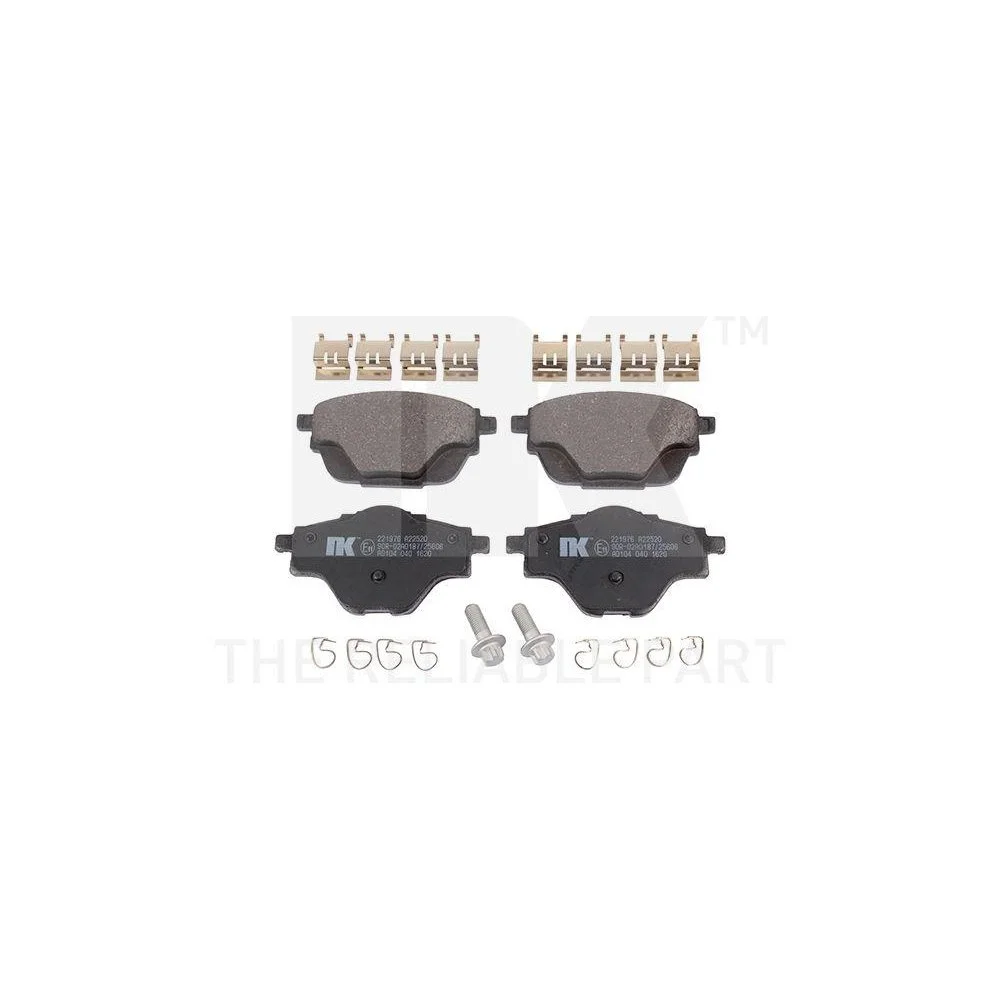 Комплект тормозных колодок, дисковый тормоз NK 221976 для CITROËN OPEL PEUGEOT VAUXHALL DS, фото №1 Комплект тормозных колодок, дисковый тормоз NK 221976 для CITROËN OPEL PEUGEOT VAUXHALL DS, фото №1