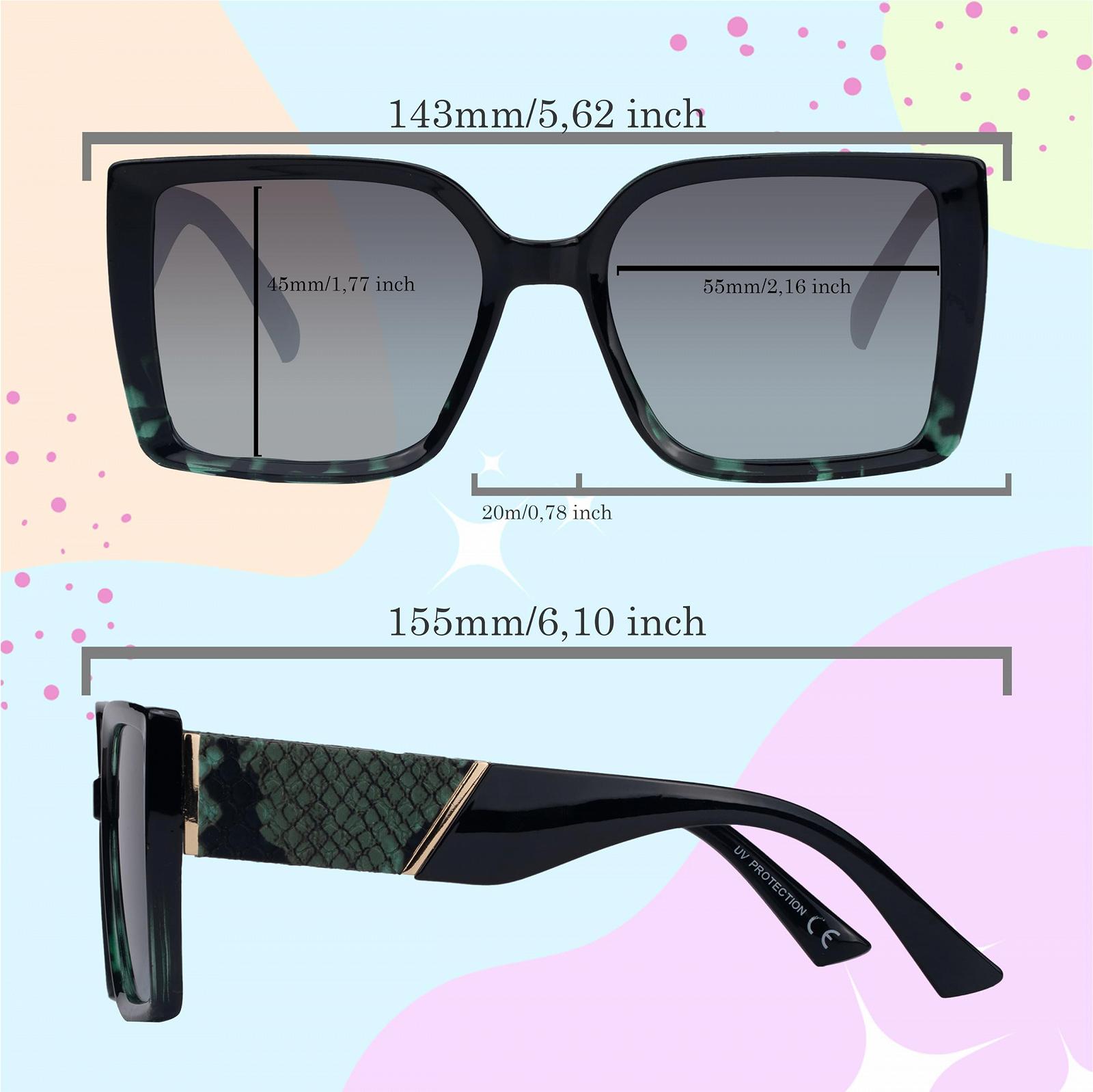 Сонцезахисні окуляри Квадратні Жіночі SQUAD Зміїний принт Плоска оправа 100% CE UV Захист, фото №5 Сонцезахисні окуляри Квадратні Жіночі SQUAD Зміїний принт Плоска оправа 100% CE UV Захист, фото №5