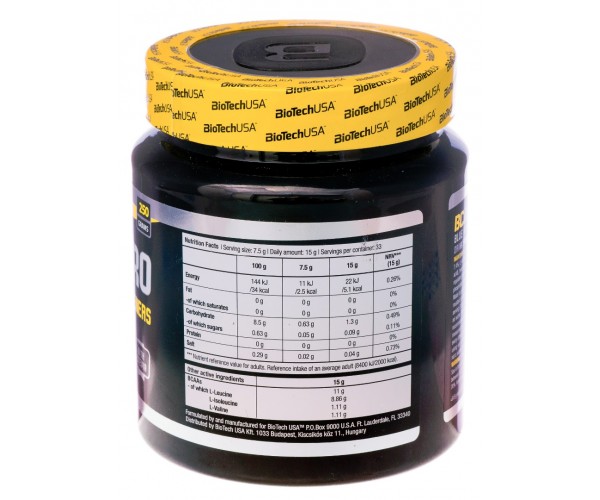 Аминокислоты Biotech USA Nutrition BCAA 8:1:1 ZERO (250 грамм), фото №2 Аминокислоты Biotech USA Nutrition BCAA 8:1:1 ZERO (250 грамм), фото №2