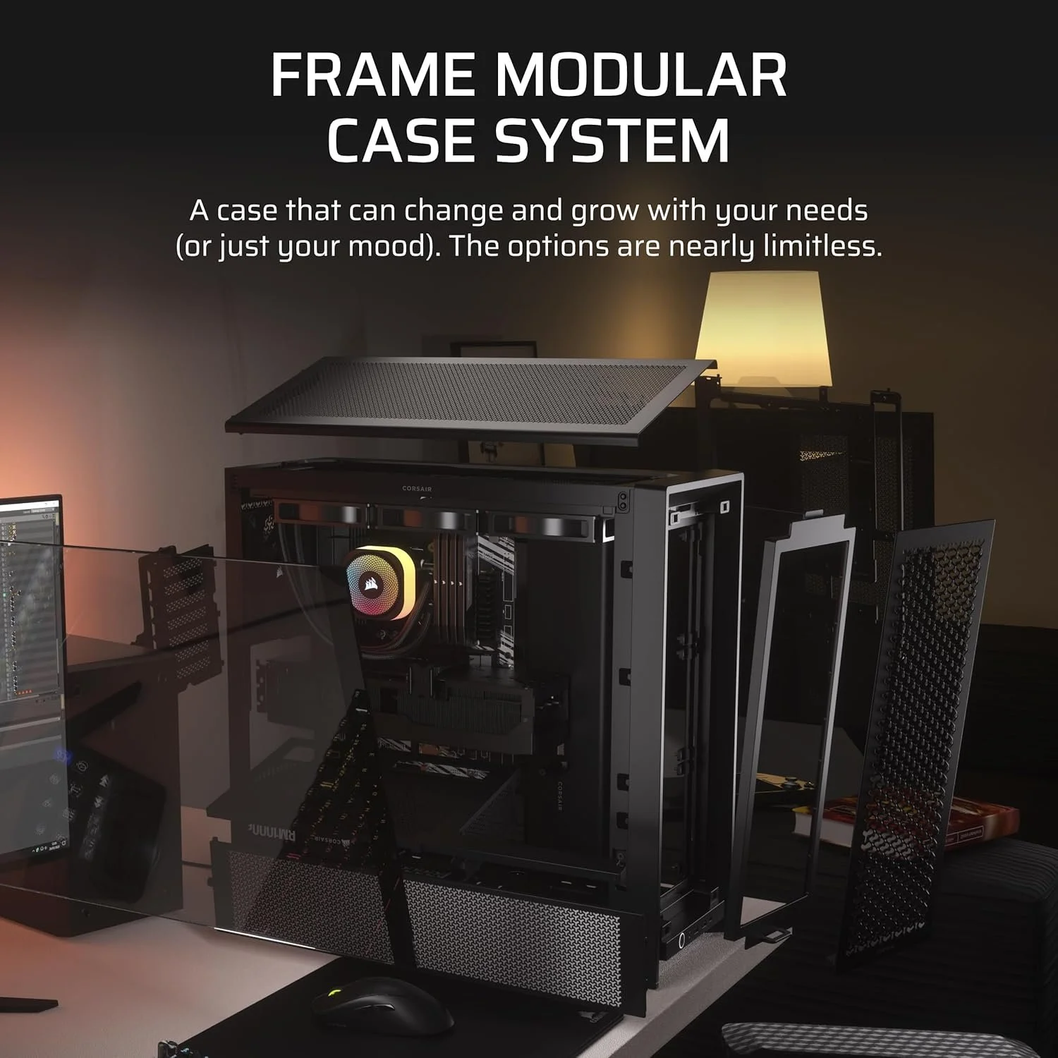 Корпус для ПК CORSAIR 4000D Frame Modular Чорний, фото №3