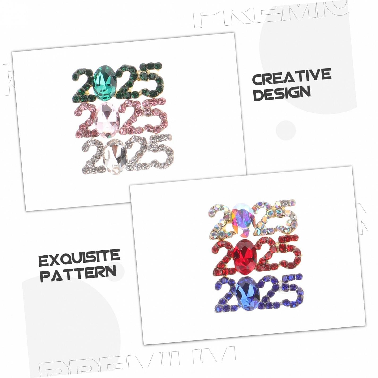 Украшение для маникюра FRCOLOR Объемные цифры для ногтей Мини-подвеска для ногтей Подвеска для ногтей на Новый год Украшение для ногтей своими руками Набор страз для ногтей Украшение для ногтей из сплава, 12 шт., фото №5