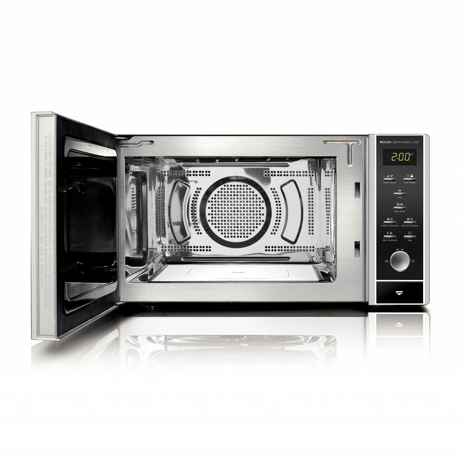 Мікрохвильова піч Caso MCG30 Ceramic Chef 3-в-1 900 Вт 30 л Срібляста, фото №2 Мікрохвильова піч Caso MCG30 Ceramic Chef 3-в-1 900 Вт 30 л Срібляста, фото №2