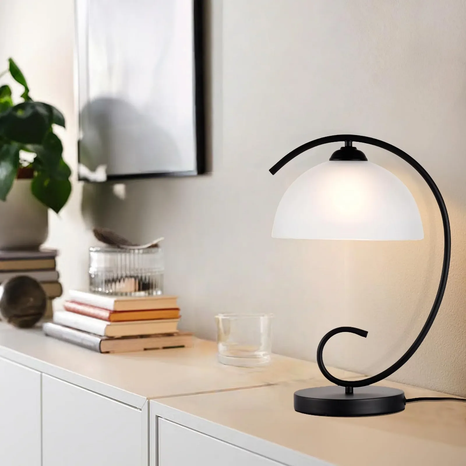 Настільна лампа Alighting з патроном E27 вінтажна металева висота 44.5 см Чорна, фото №3