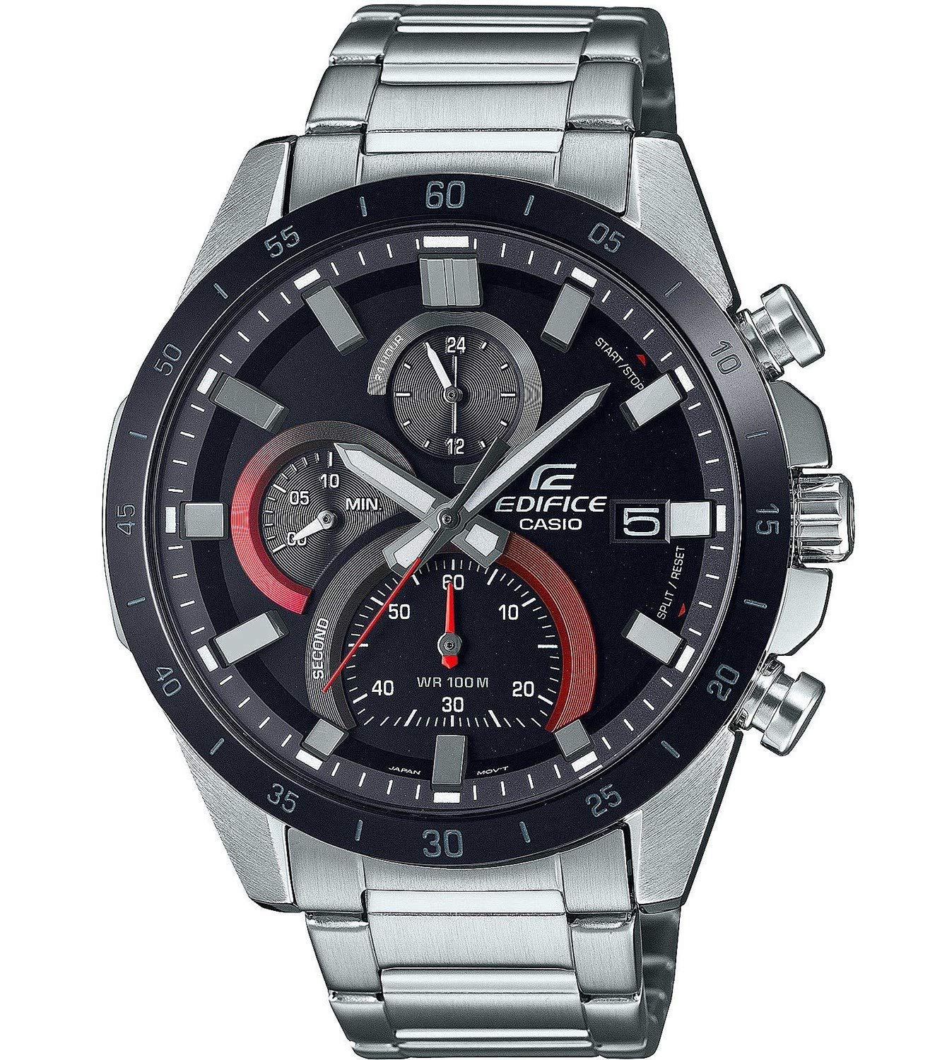Чоловічий годинник Casio Quartz Edifice з хронографом та з ремінцем з нержавіючої сталі, фото №1