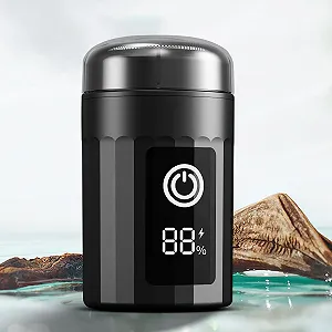 Електробритва чоловіча Акумуляторна USB Type-C Вологозахищена Чорна synthetic.ua - Фото 1