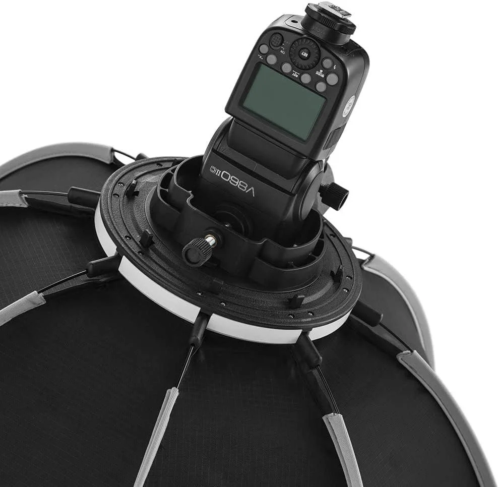 Софтбокс AMBITFUL Triopo 55 см восьмиугольный с ручкой Черный, фото №3