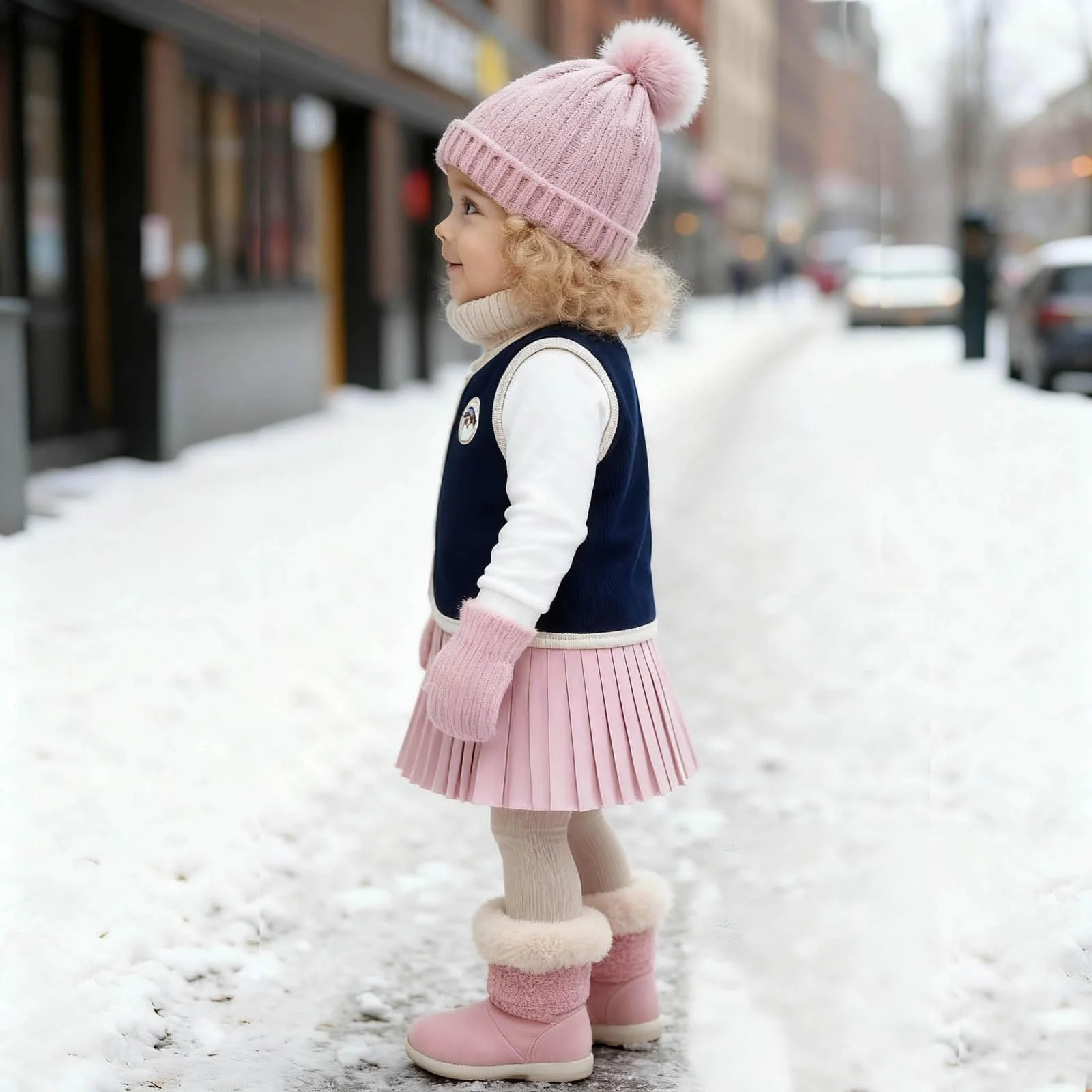 Жилет SYDUZAX Детский Унисекс Мягкий Хлопковый Вязаный с V-образным Вырезом Детский Жилет для Девочек Теплый Жилет на Осень и Зиму Легкий Безрукавный Детский Жилет Теплый Переходной Жилет на Пуговицах, фото №4