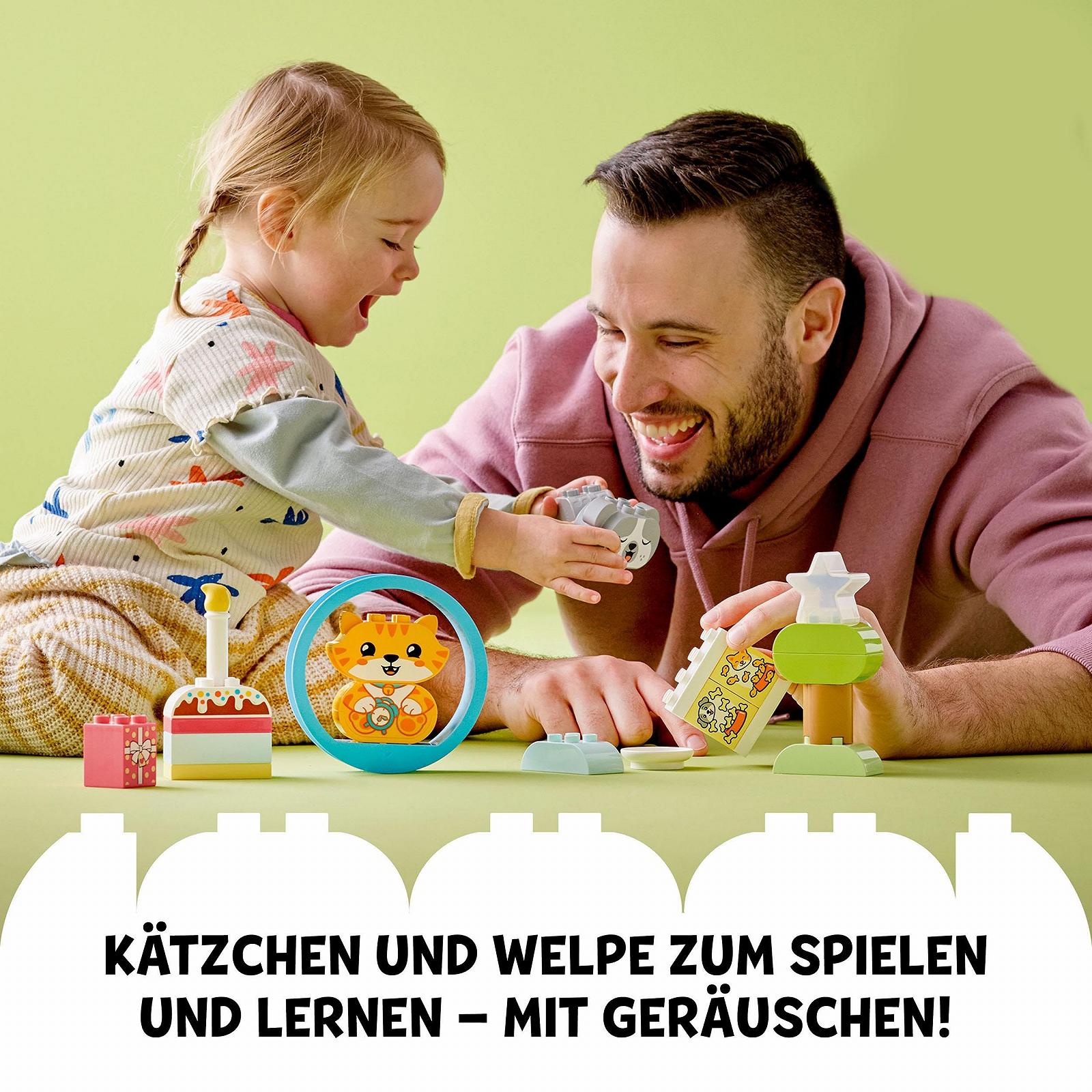 Набір LEGO DUPLO 10977 My First Puppy & Kitten для малюків 1.5-3 років, фото №3