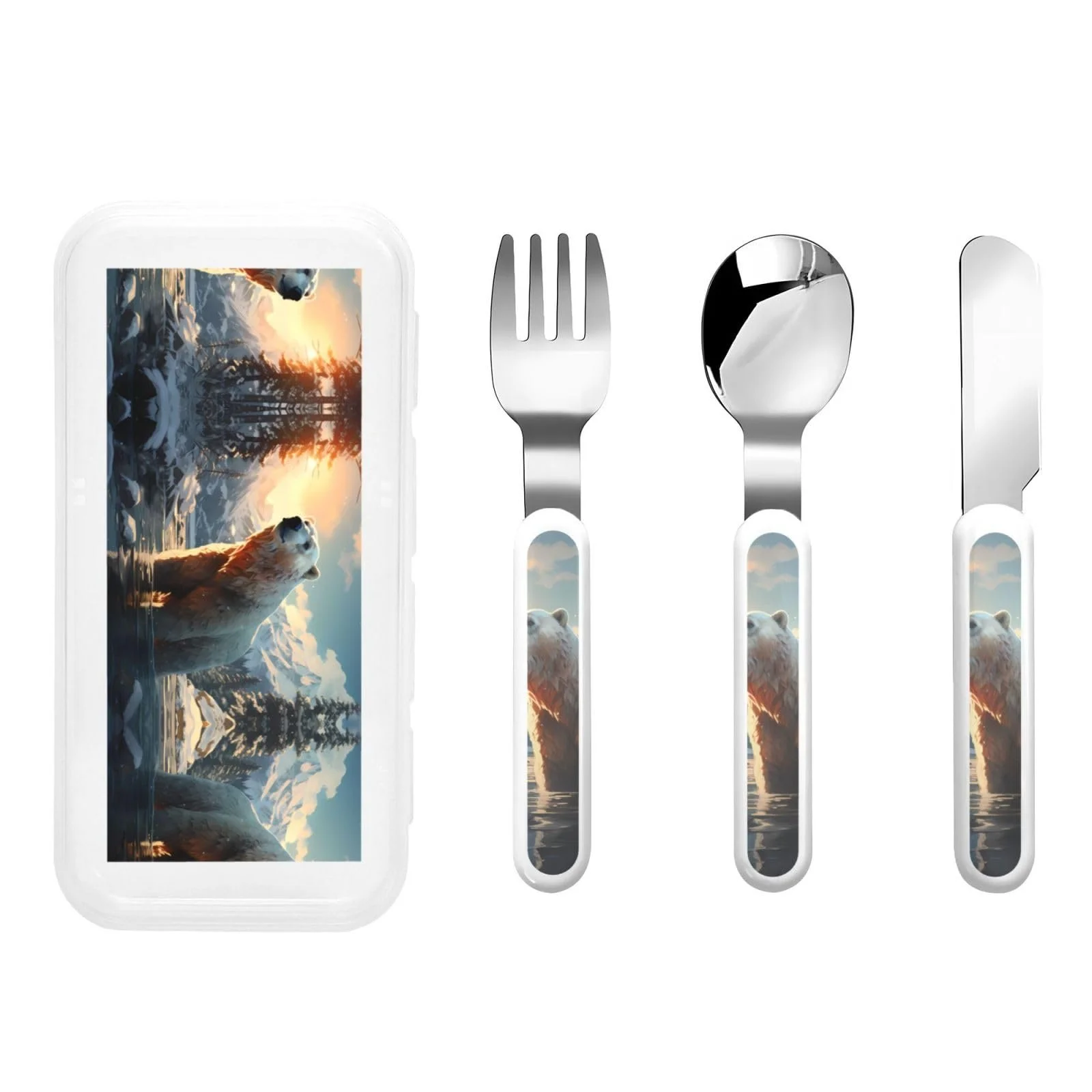 Набір дитячих столових приборів Eisbär in Winter, 3 предмети, фото №1 Набір дитячих столових приборів Eisbär in Winter, 3 предмети, фото №1