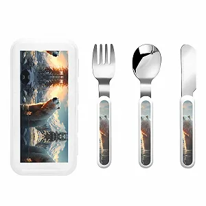 Набір дитячих столових приборів Eisbär in Winter, 3 предмети - Фото 1
