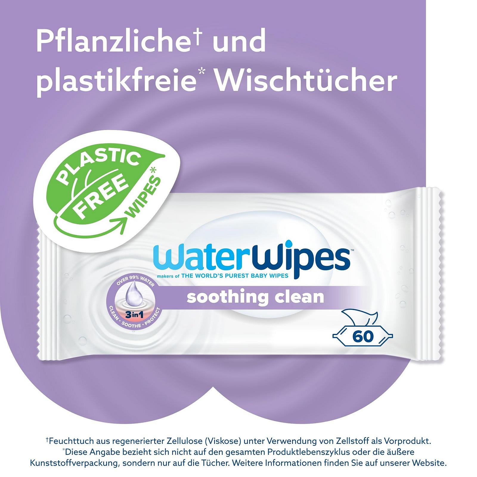 Влажные салфетки WaterWipes Relieving Cleaning Baby, 360 штук (6 упаковок), с 99% содержанием воды и растительных экстрактов, влажные салфетки для лица и тела, фото №5
