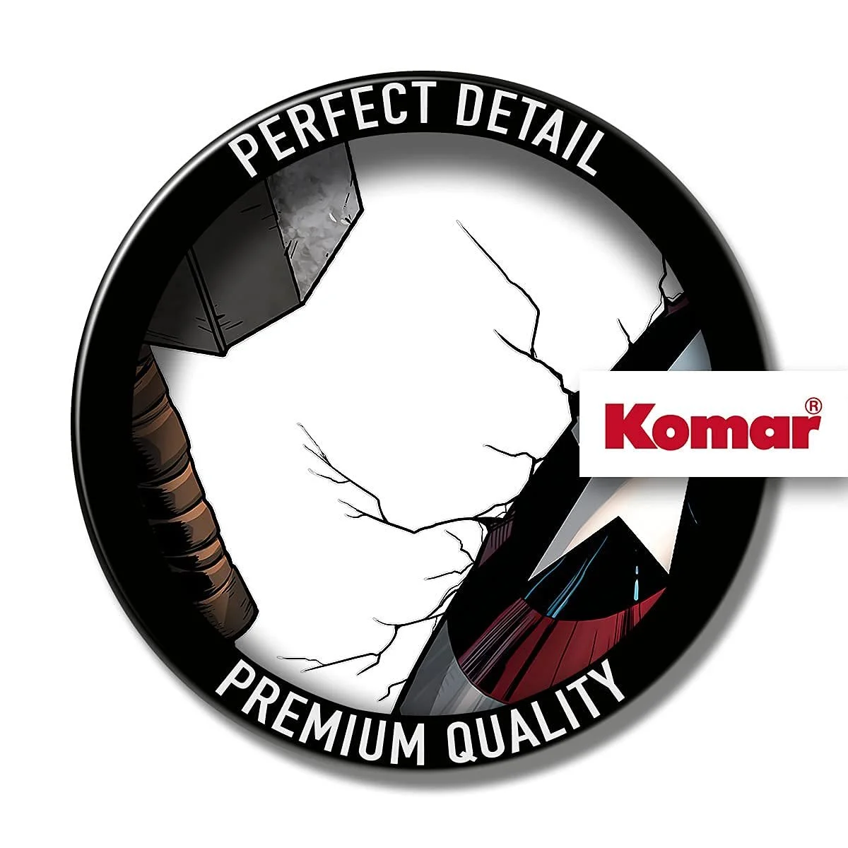 Наклейка на стену Komar Marvel Avengers Hammer & Shield 100 x 70 см 4 шт. Mjölnir Thor 14743h, фото №4