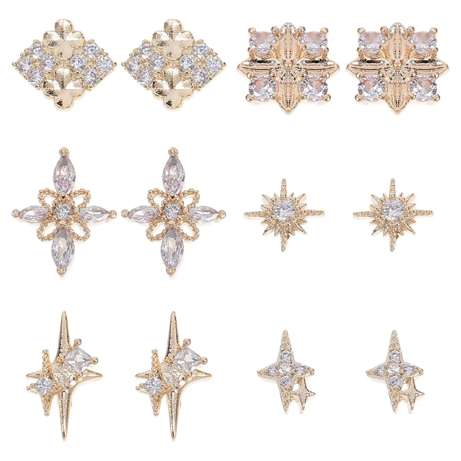 Прикраси Стрази NOLITOY 12 шт. Міні дорогоцінний камінь, фото №1