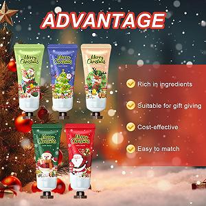 Крем для рук Набор, Рождественский крем для рук, Набор из 5 мини-кремов для рук, Рождественские подарки для женщин/подарок для мамы synthetic.ua - Фото 1