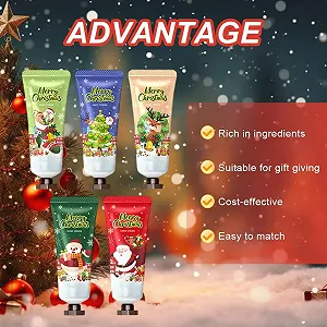 Крем для рук Набор, Рождественский крем для рук, Набор из 5 мини-кремов для рук, Рождественские подарки для женщин/подарок для мамы synthetic.ua - Фото 1