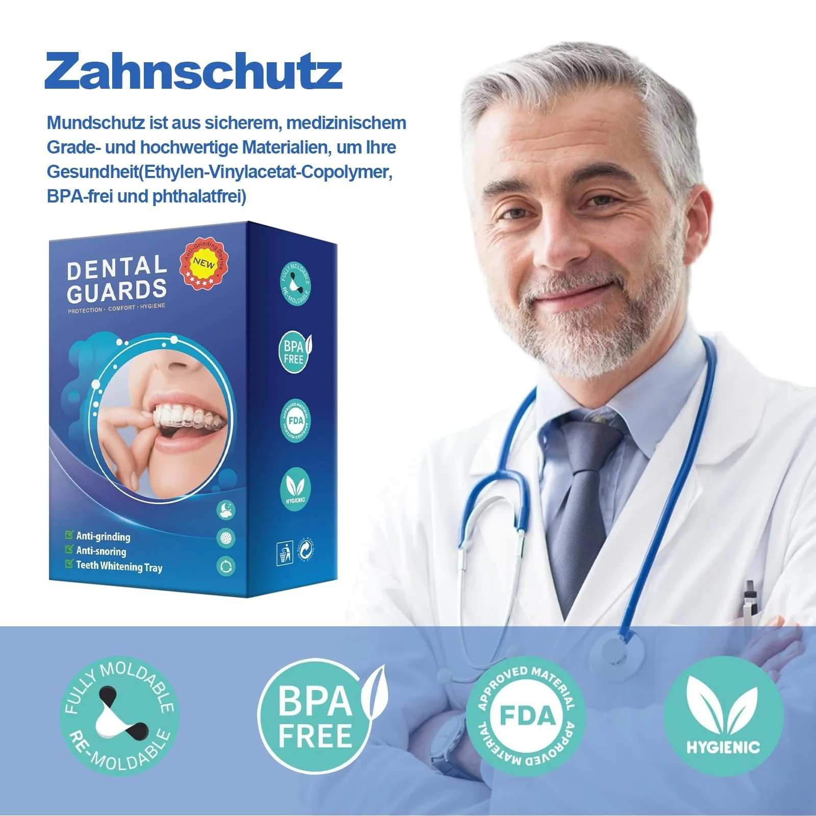 Капа від бруксизму (4 шт.) 2 розміри, Формована від хропіння, Захисна, фото №3