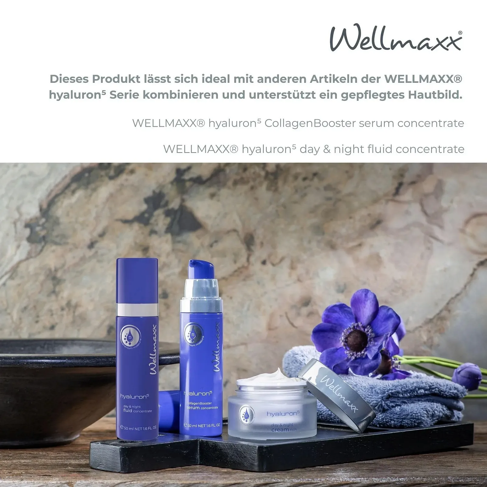 Крем для обличчя WELLMAXX Hyaluron⁵ Day & Night Rich інтенсивно зволожувальний з 5-кратною гіалуроновою кислотою, 50 мл, фото №6