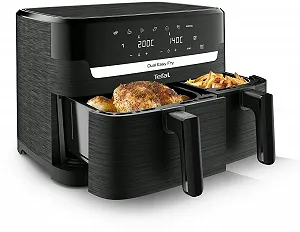 Мультипечь Tefal Dual Easy Fry EY901N10 черный - Фото 1