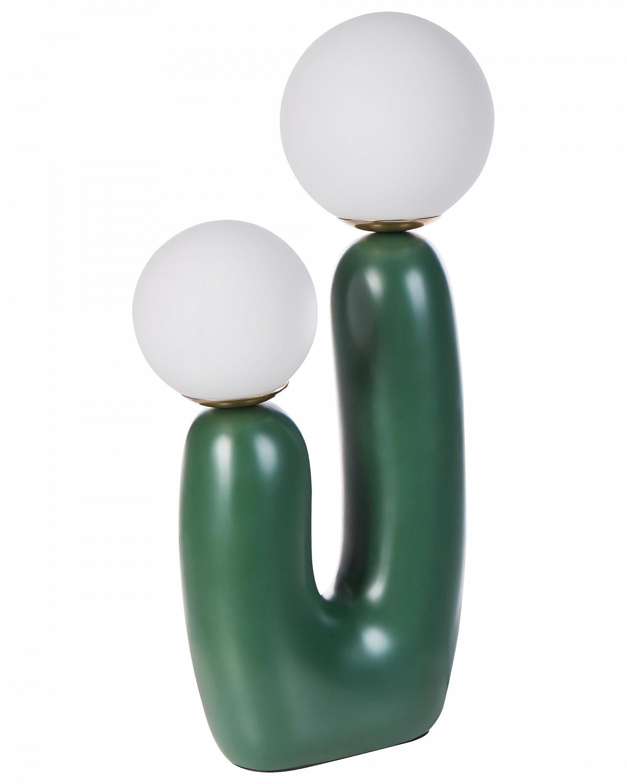 Настільна лампа Tulun 2 плафони зелена, фото №1