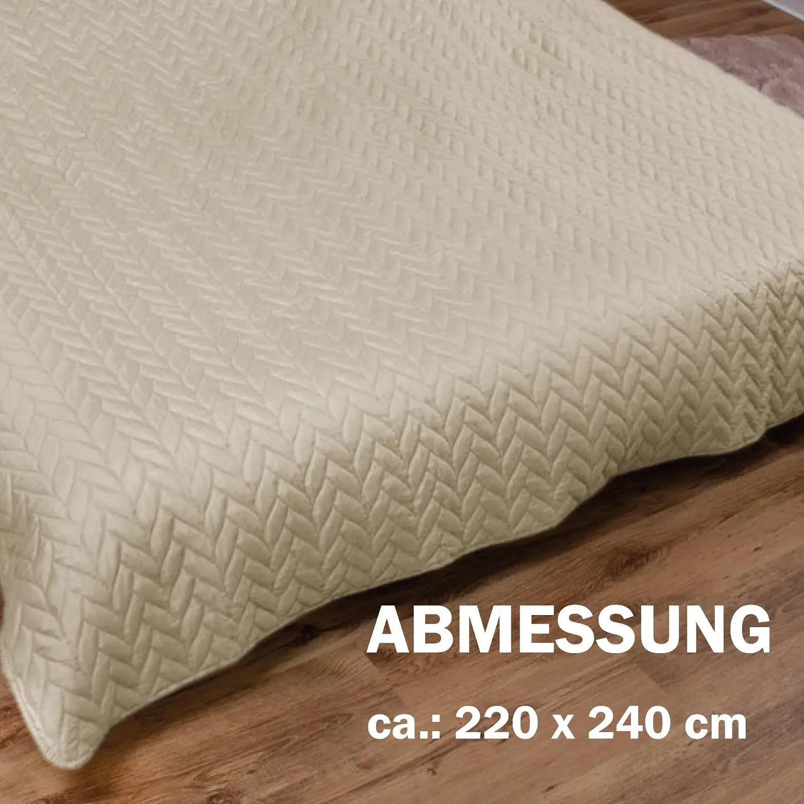 Покрывало XXL 220 x 240 см с прослойкой (Бежевый), фото №2