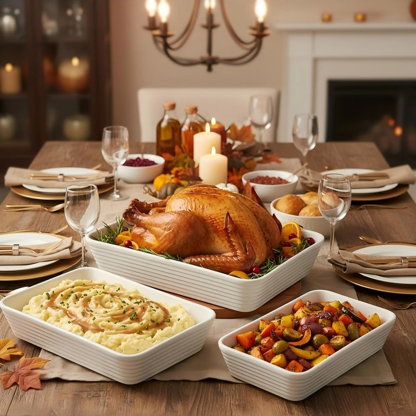 Набор форм для запекания ONEMORE с решетками керамический 3 шт., фото №8