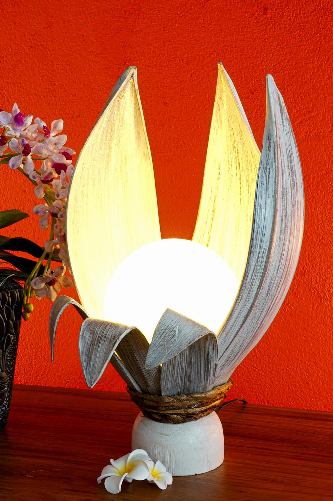 Настільна лампа Waimea Coconut 50 см з кокосовим абажуром Біла, фото №4