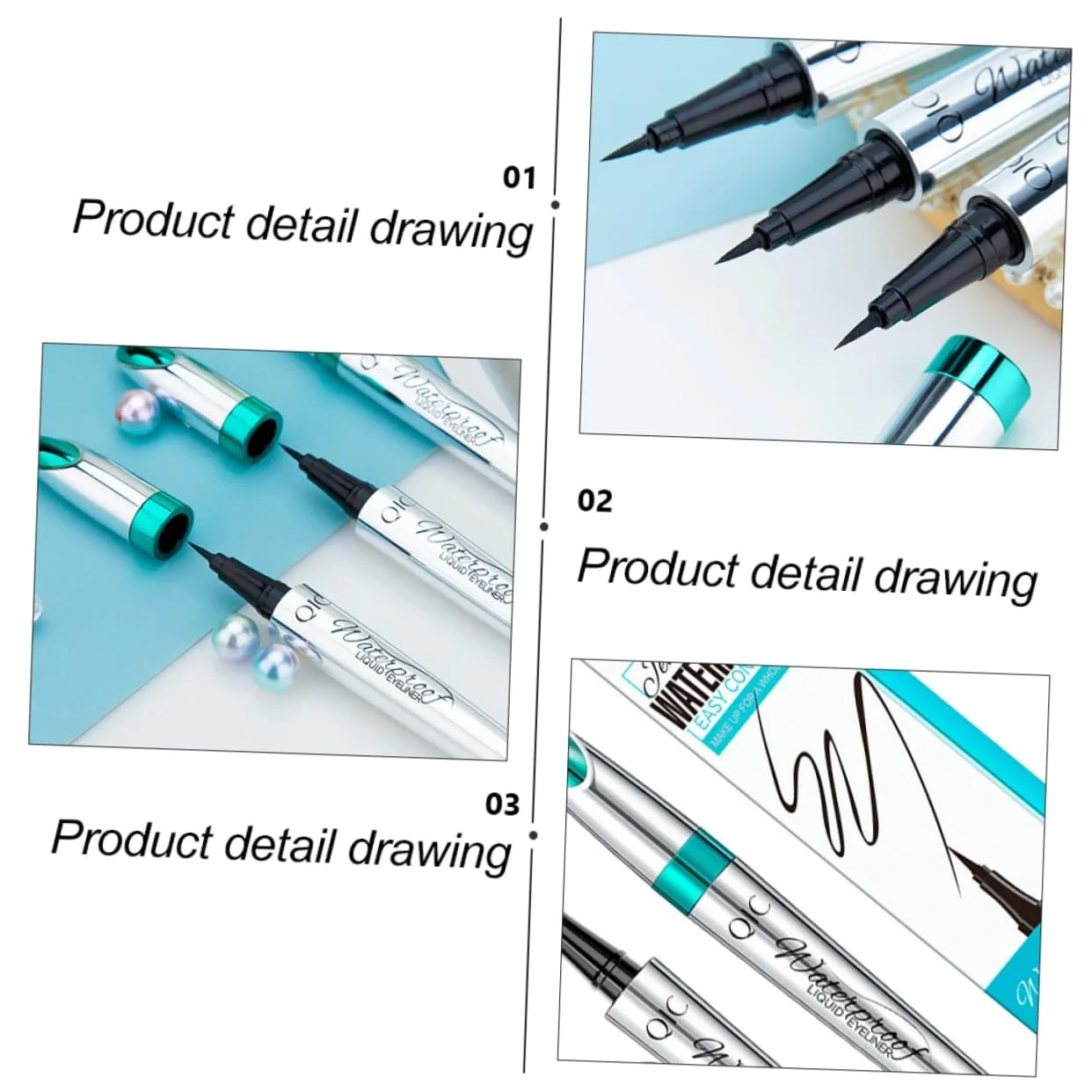 Олівець для очей HONMEET Leichtes Wasserdichtes Eyeliner для жінок, фото №6