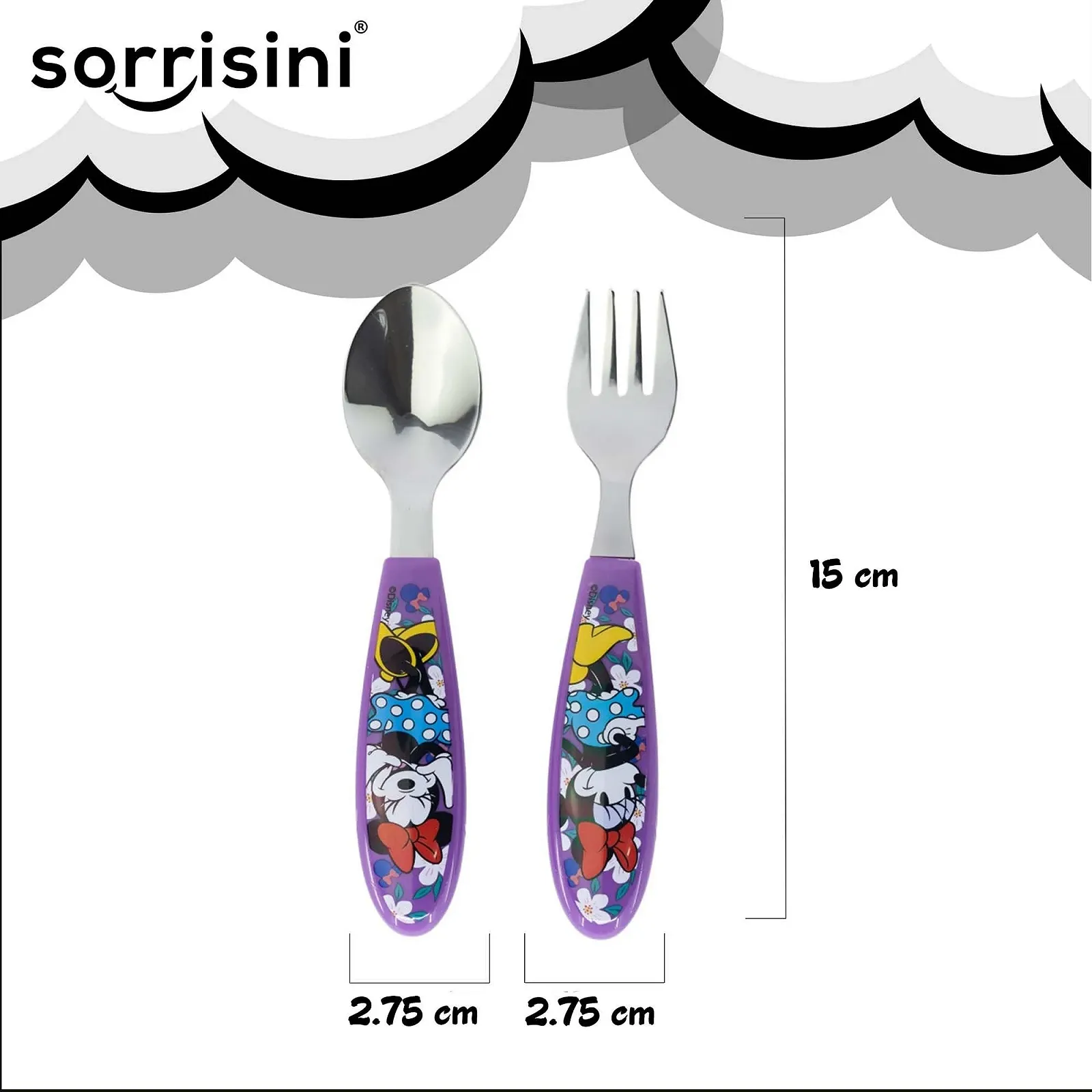 Набор детской посуды Sorrisini, 3 предмета, фото №4 Набор детской посуды Sorrisini, 3 предмета, фото №4