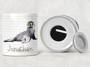 Скарбничка timalo T-45 персоналізована керамічна Тюлень synthetic.ua - Фото 1