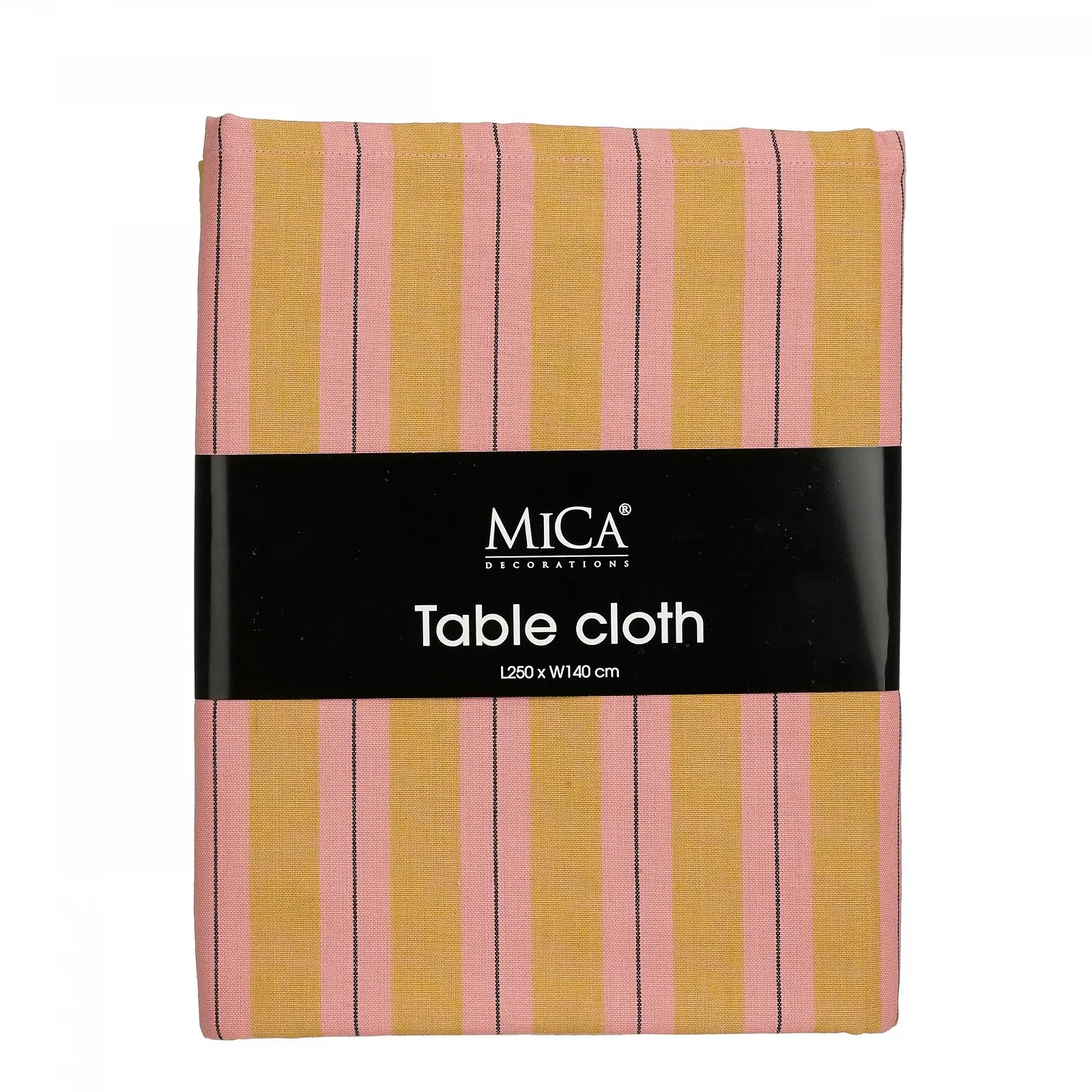 Скатертина MICA Decorations Imke Striped 250 x 140 см Охра, фото №1