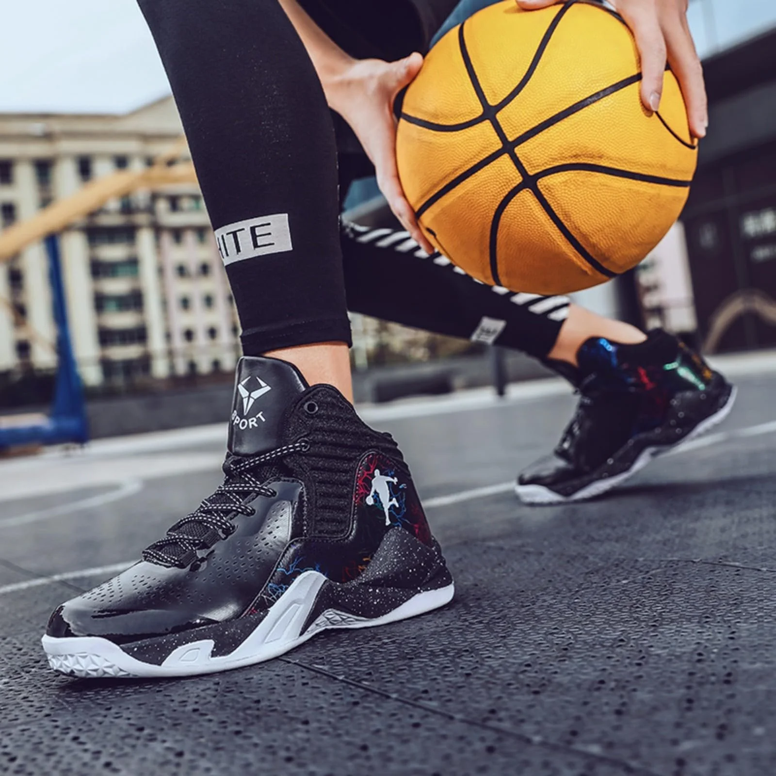 Кросівки для хлопчиків, баскетбольні, легкі, нековзні, дихаючі, фото №7