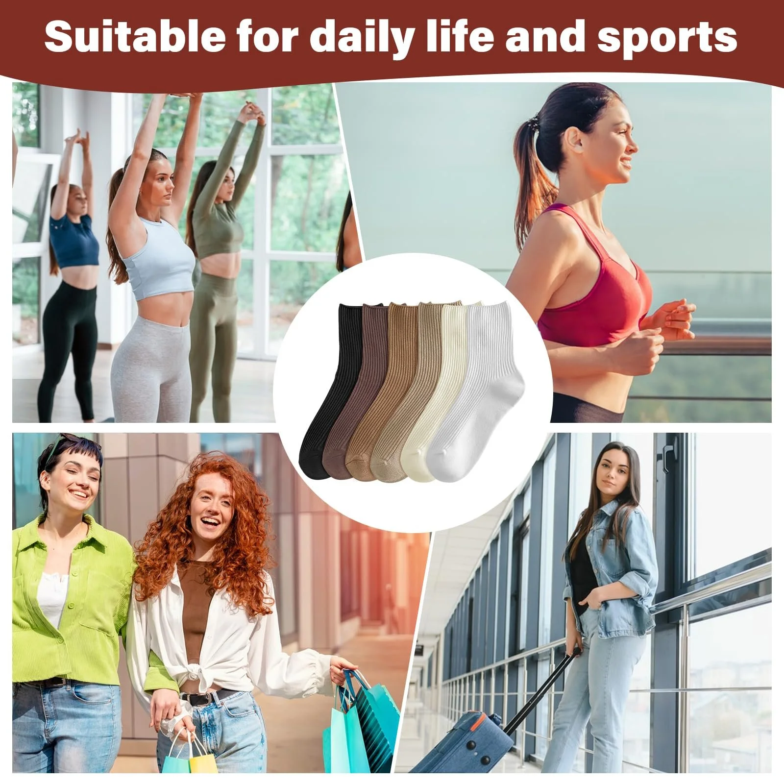 6 пар жіночих шкарпеток, 35-39, бавовняні спортивні, фото №7 6 пар жіночих шкарпеток, 35-39, бавовняні спортивні, фото №7