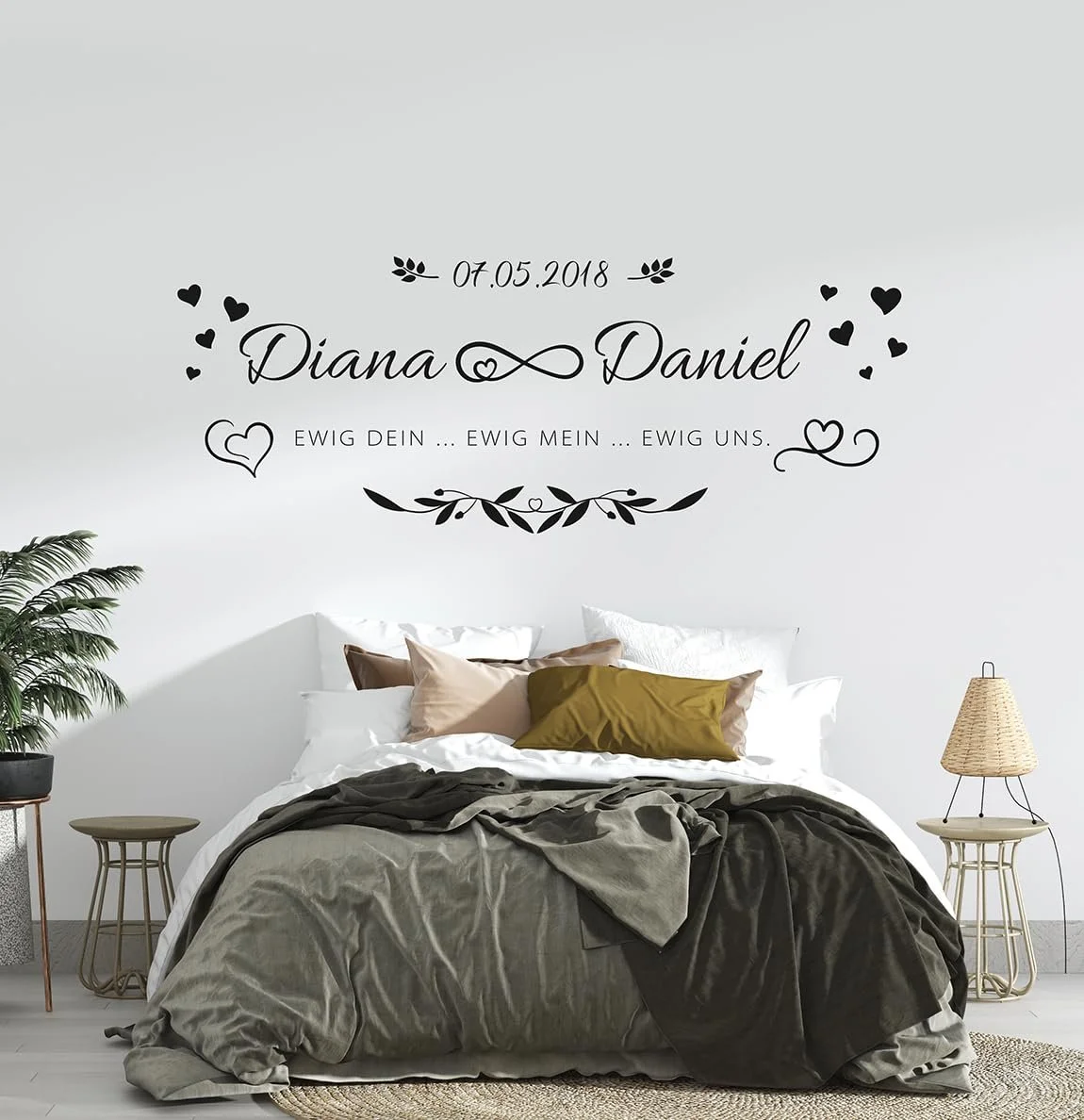 Наклейка на стіну tjapalo Eternal Your Ever My 100 x 37 см чорна, фото №7