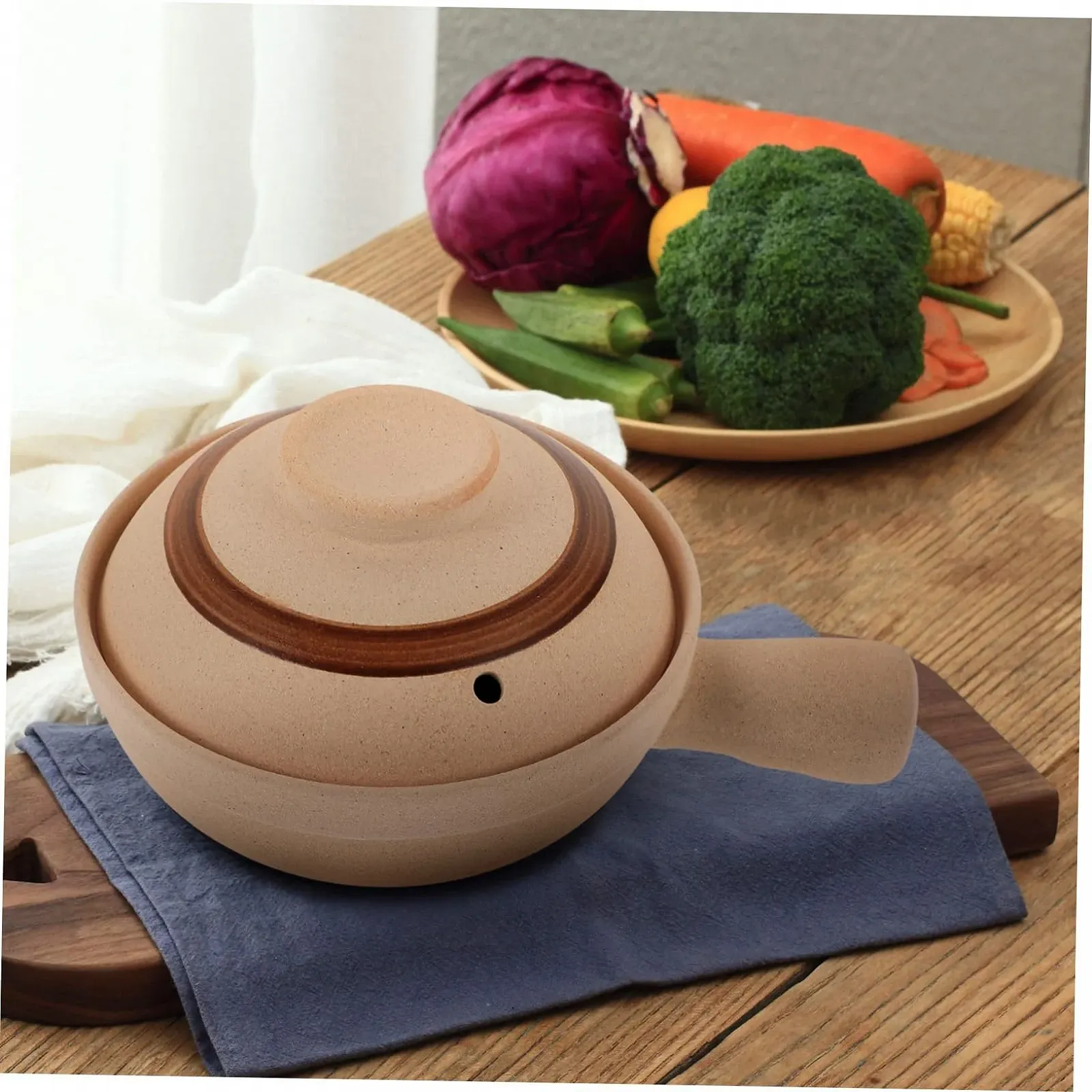 Кастрюля-жаровня фарфоровая с крышкой термостойкая маленькая, фото №8 Кастрюля-жаровня фарфоровая с крышкой термостойкая маленькая, фото №8